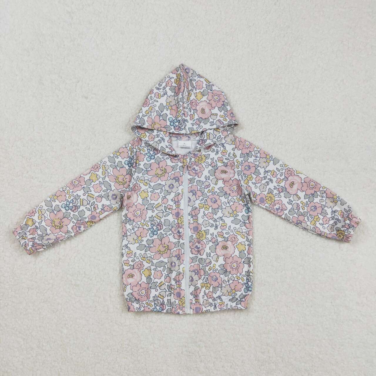 floral With Zipper Coat