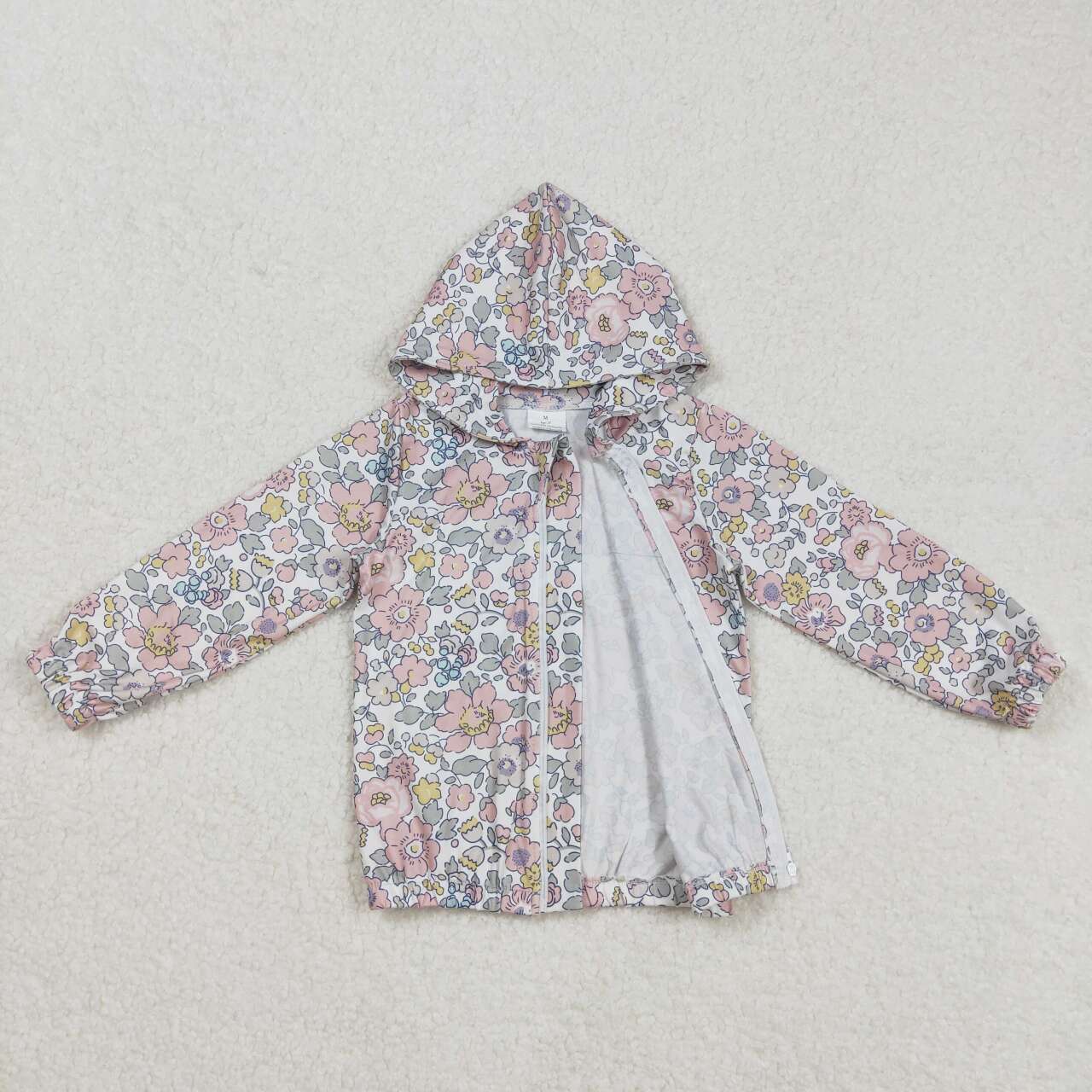 floral With Zipper Coat