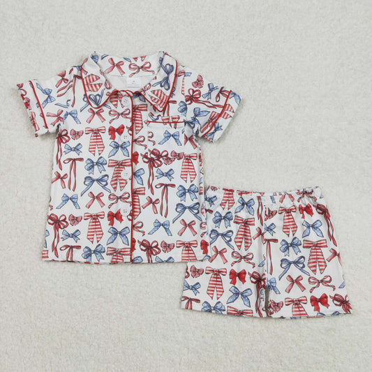 july of 4th With Button Short Sleeve Short Pajamas