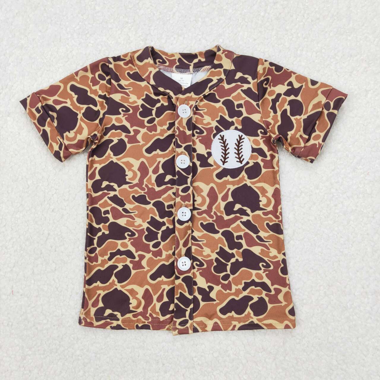 Baseball Camo embroidery Short Shirt