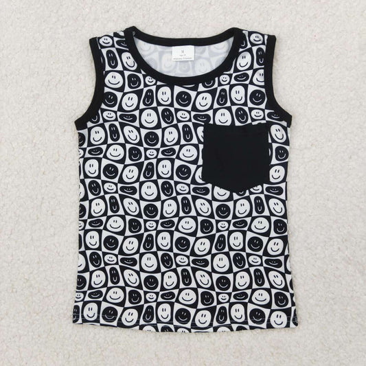 Black Smile Sleeveless shirt
