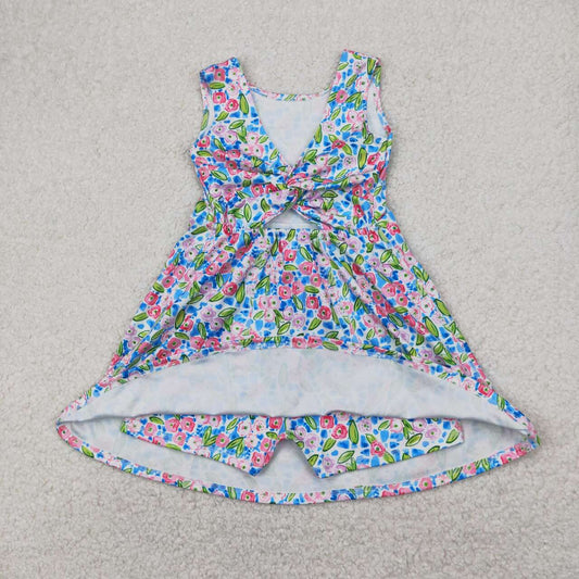 athletic floral sleeveless girls Dress