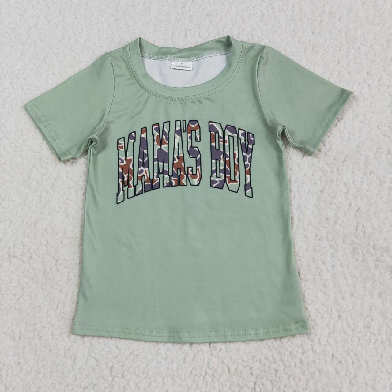 MAMA'S BOY Blue Camo Short Sleeve Shirt BT1184