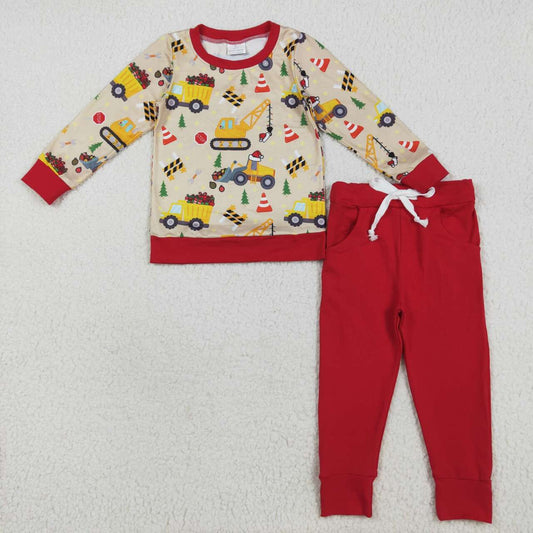 Christmas red tractor Boy set BLP1073