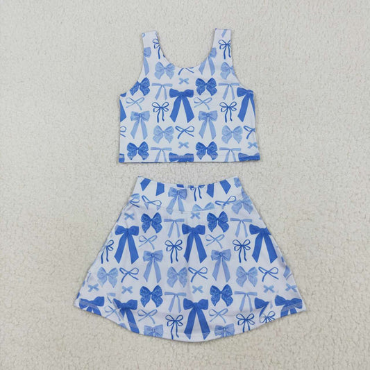 Blue Bow athletic Girls Skort GSD2640