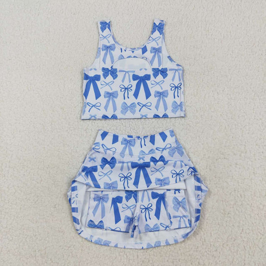 Blue Bow athletic Girls Skort GSD2640