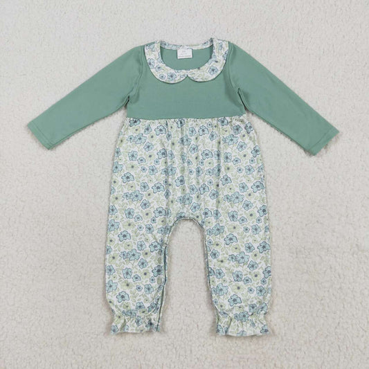 Green floral pink Baby Romper LR2258