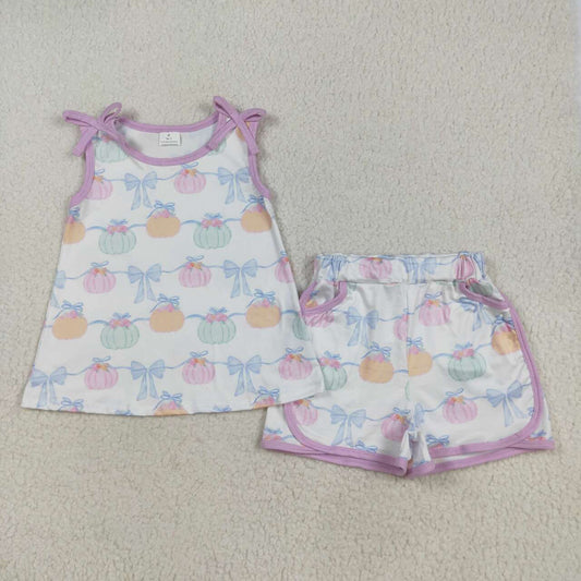 floral Pumpkin Girls Set