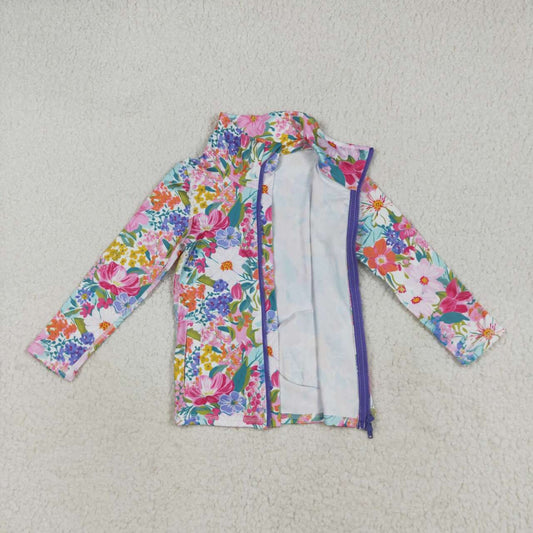 flowers yoga coat tops GT1061