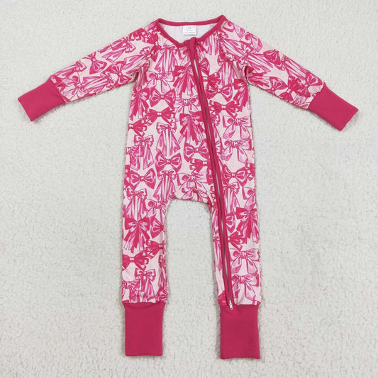 bow long sleeve Baby Romper LR2365