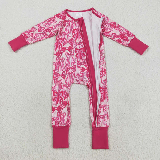bow long sleeve Baby Romper LR2365