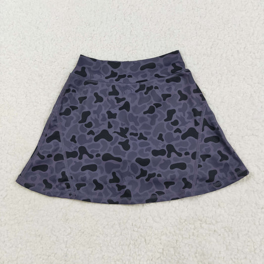 camo Duck solid print short yoga skirt GLK0130