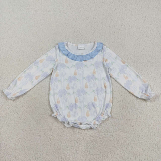 halloween pumpkin Bow Baby Romper LR2312