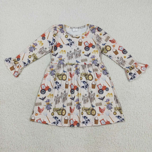halloween pumpkin Girls Dress GLD1196