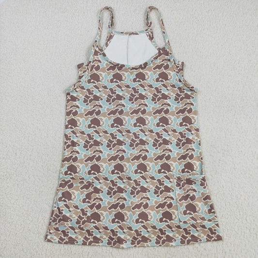 Camo Athletic Bow Girls dresse GSD2734