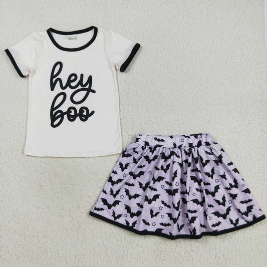 Halloween Boo bat Skort Set GSD2772