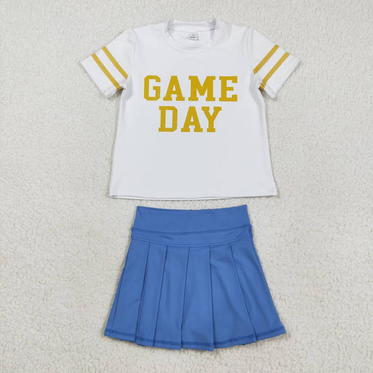 Green game day Active Short Girls Set  GSD2741