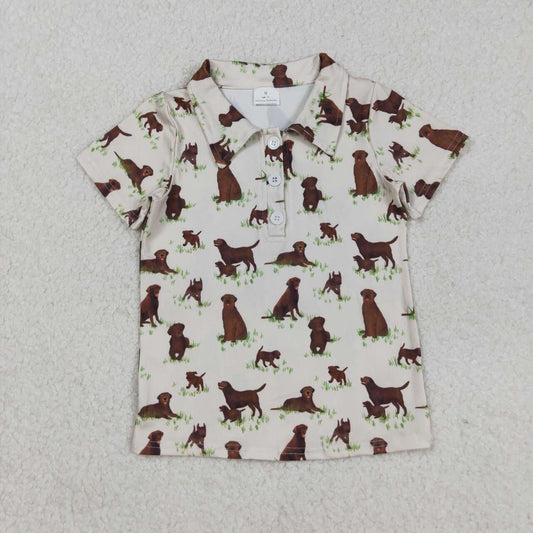 Dog print short sleeve Shirt BT1299