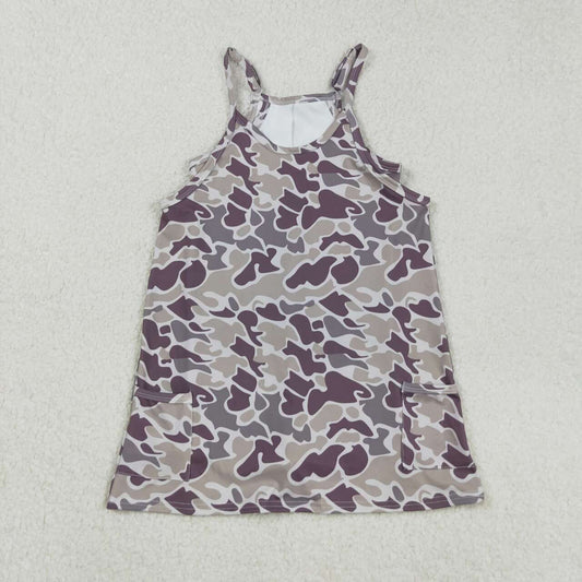 Camo Athletic Bow Girls dresse GSD2719