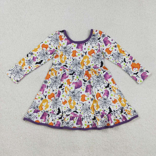 Halloween Cartoon long sleeve Girls dress GLD1249