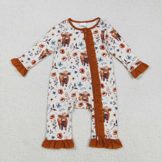 Halloween Highlandcow long sleeves Baby Romper LR1624