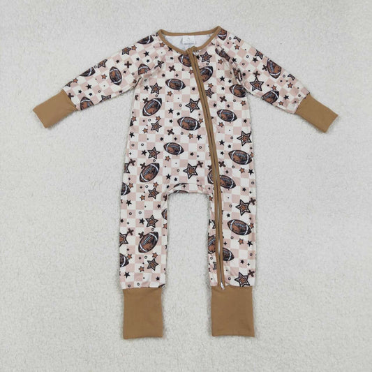 Baseball Star full zip Baby Romper LR2548
