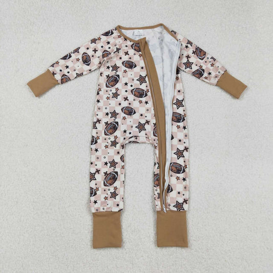 Baseball Star full zip Baby Romper LR2548