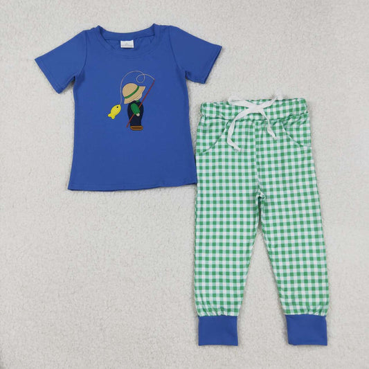 Going Fish Embroidered Santa Boy Set BSPO0506
