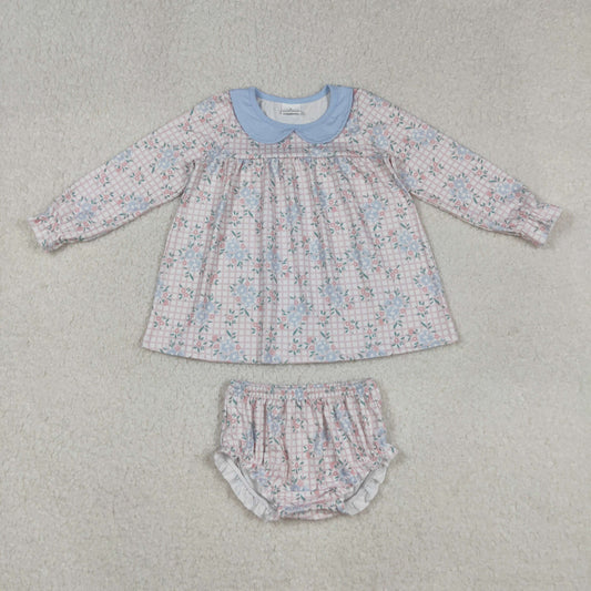 Fall floral Long Sleeve Girls Bummies GBO0466