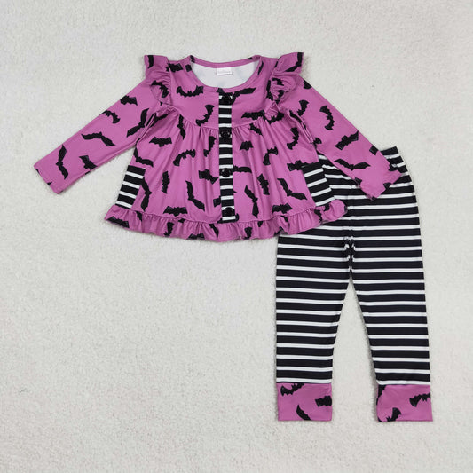 Halloween Bat Long Sleeve Girls Suit GLP2693