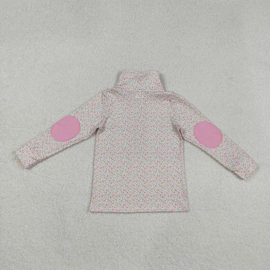 floral half Zip Pullover