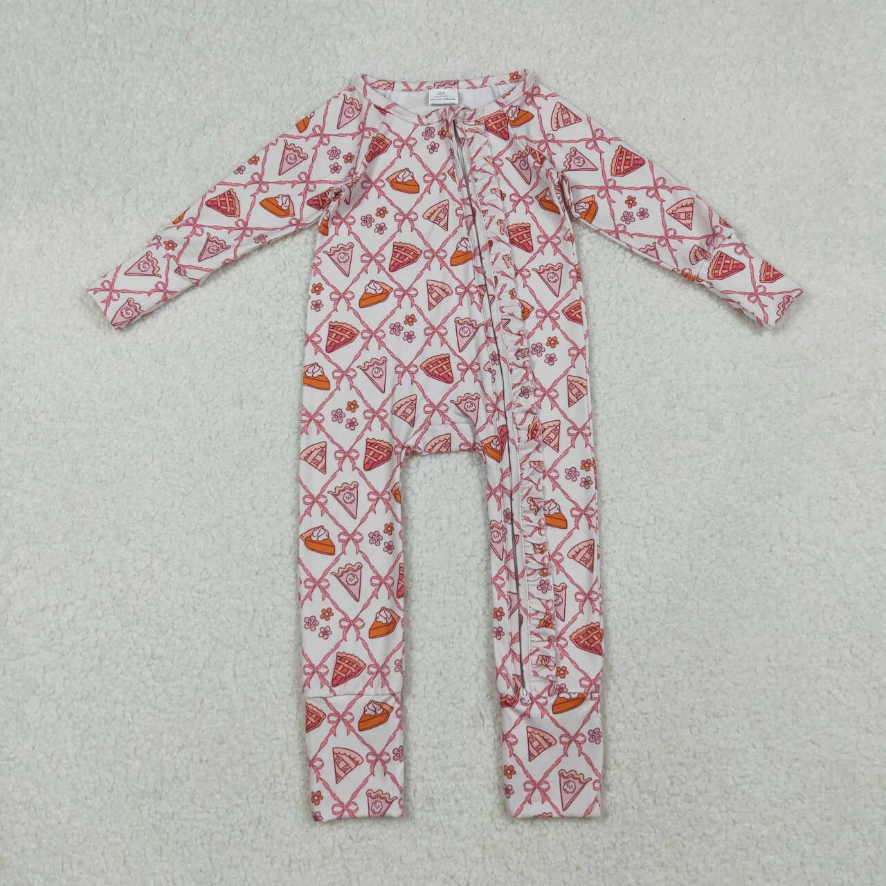 Pink cake Tree full zip Baby Romper LR2594