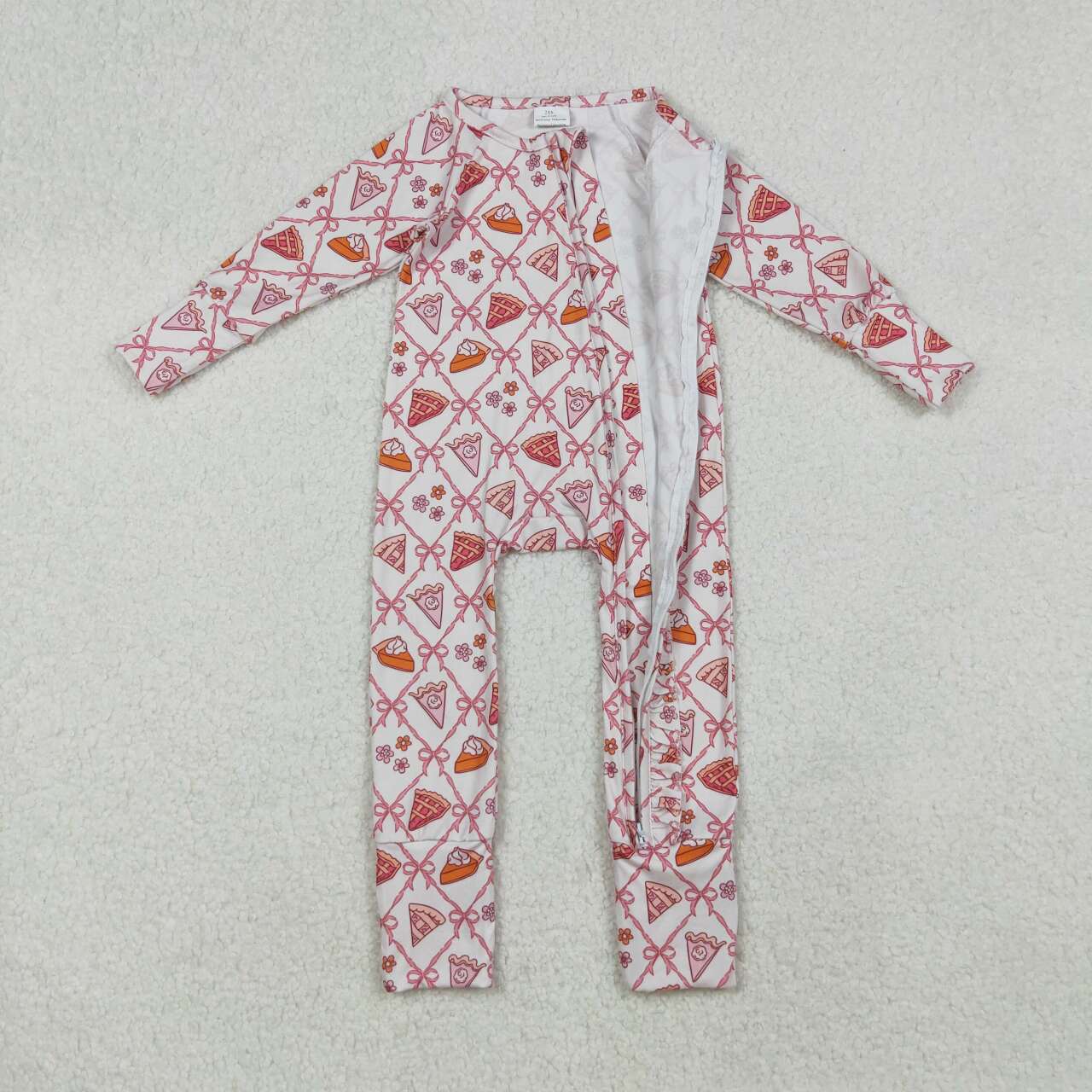 Pink cake Tree full zip Baby Romper LR2594