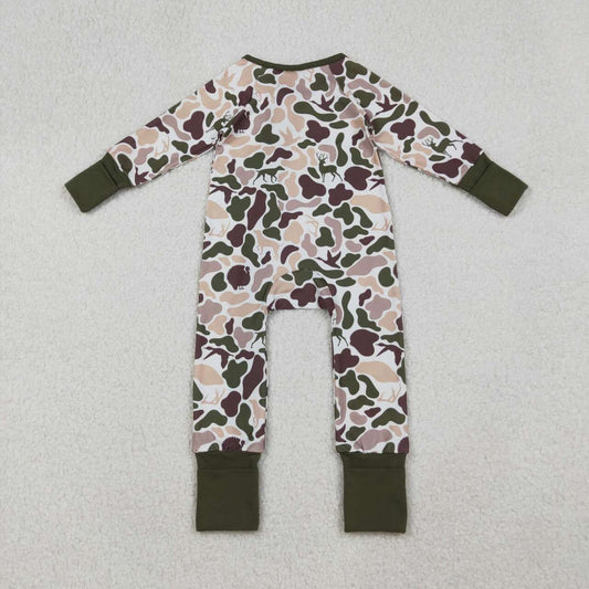 hunting Duck Camo full zip Baby Romper LR2590