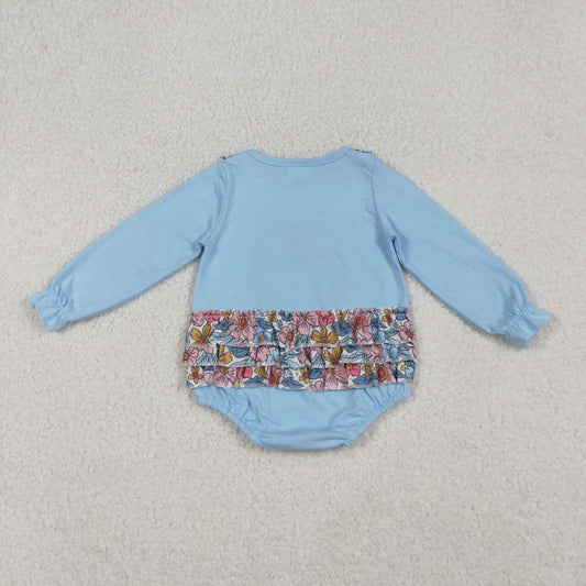 Halloween embroidery pumpkin long sleeve Baby Romper LR2441
