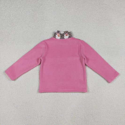 Christmas Leopard Santa Half zip Sherpa GT1151