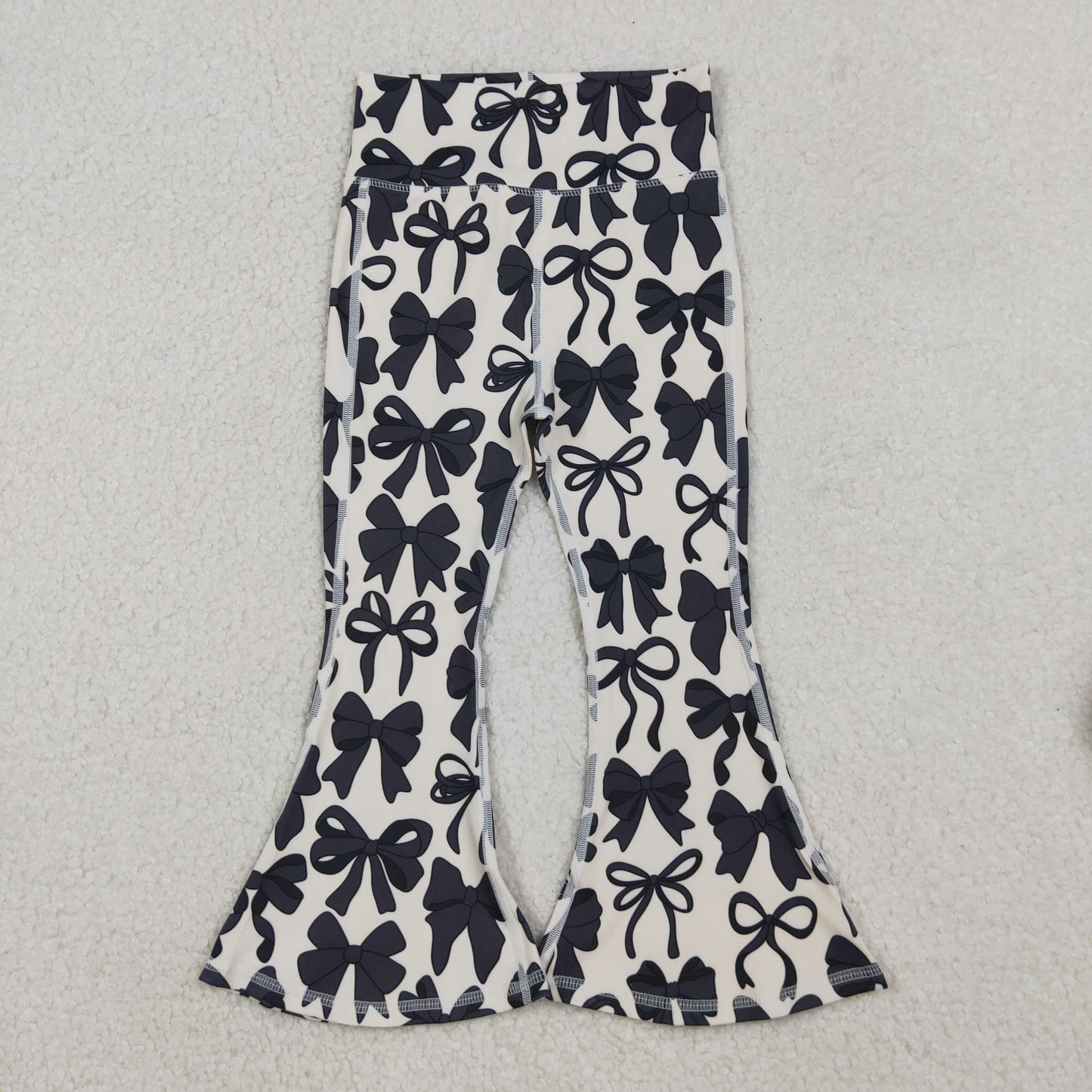Black Bow Yoga Bell Pants P0775