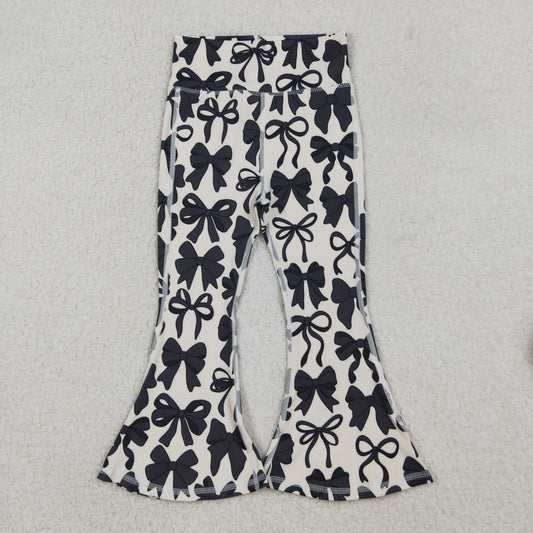 Black Bow Yoga Bell Pants P0775