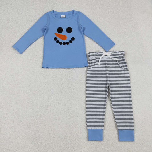 Christmas embroidery snow Boys set  BLP1231