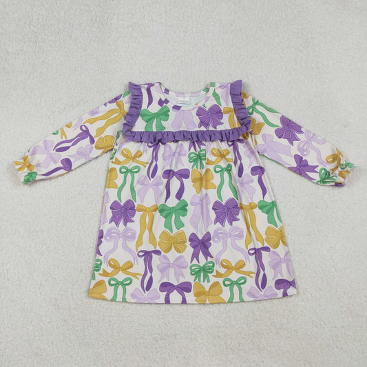 Purple Bow Girls Dress GLD1295