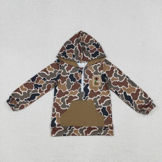 Camo print Long Sleeve hoodies BT1300