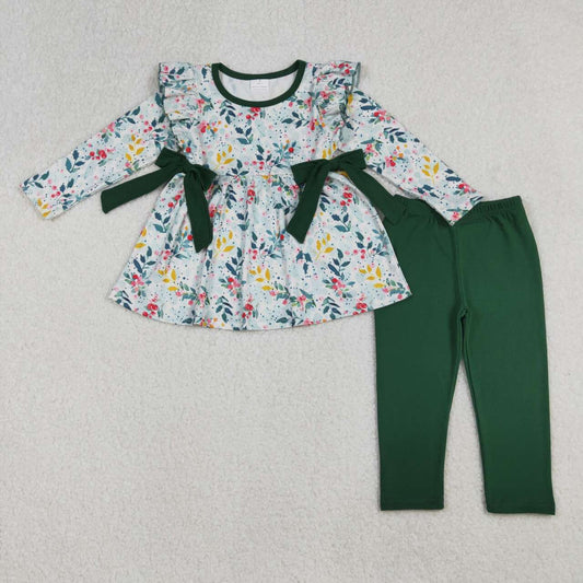 Fall floral long sleeve Girls Set GLP2476