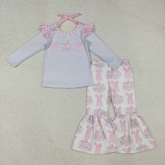 Fall Bow Long Sleeve Girls Set GLP2532