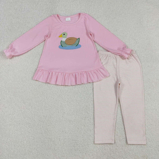 Duck Embroidery Pink Girls Set GLP2698