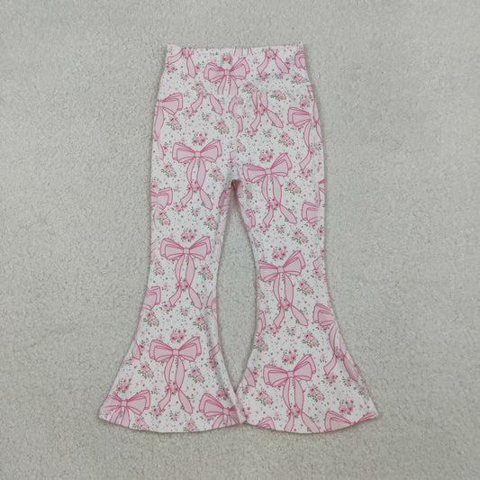 Pink Bow Yoga Bell Pants P0773