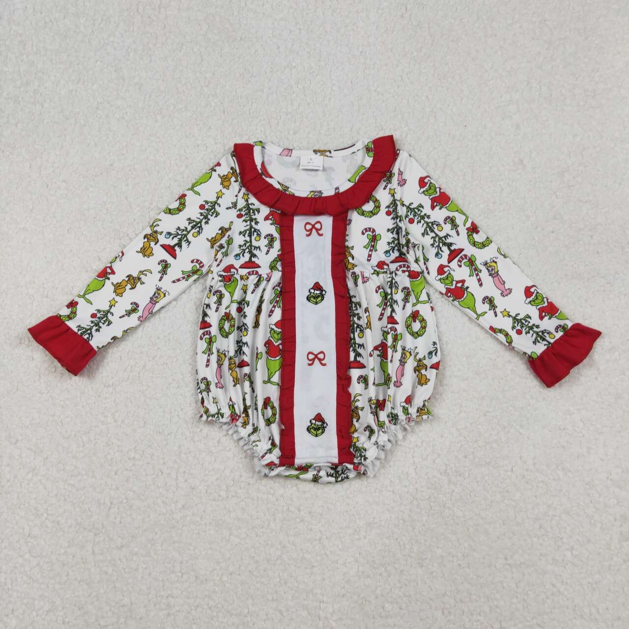 Christmas embroidery Red Cartoon baby Romper LR2635