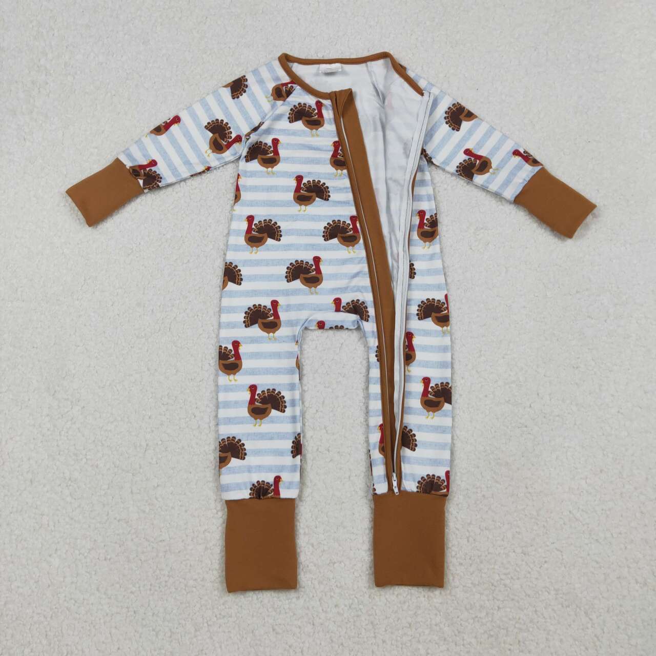 Thanksgiving turkey long sleeve Baby Romper LR1191