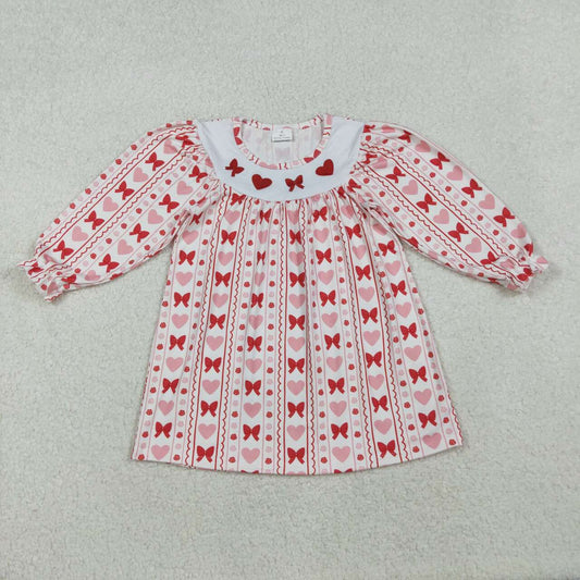 Valentine's Day embroidery heart Girls dress GLD1336