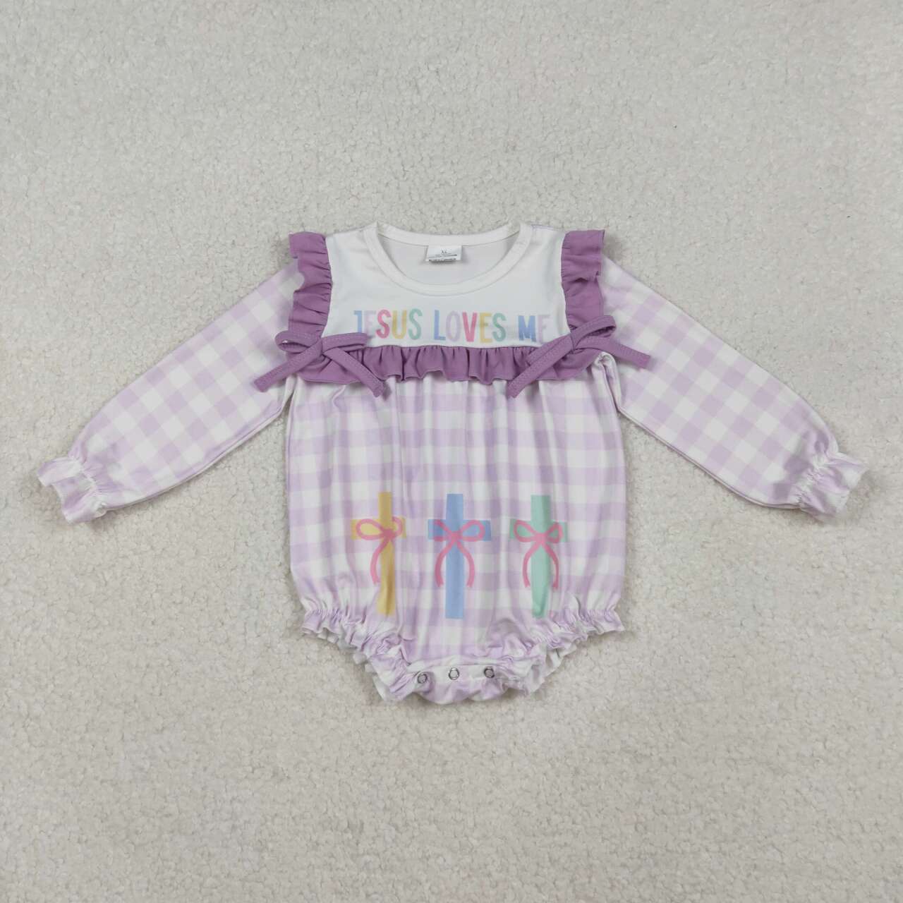 Love me cross long sleeve Baby Romper LR2740