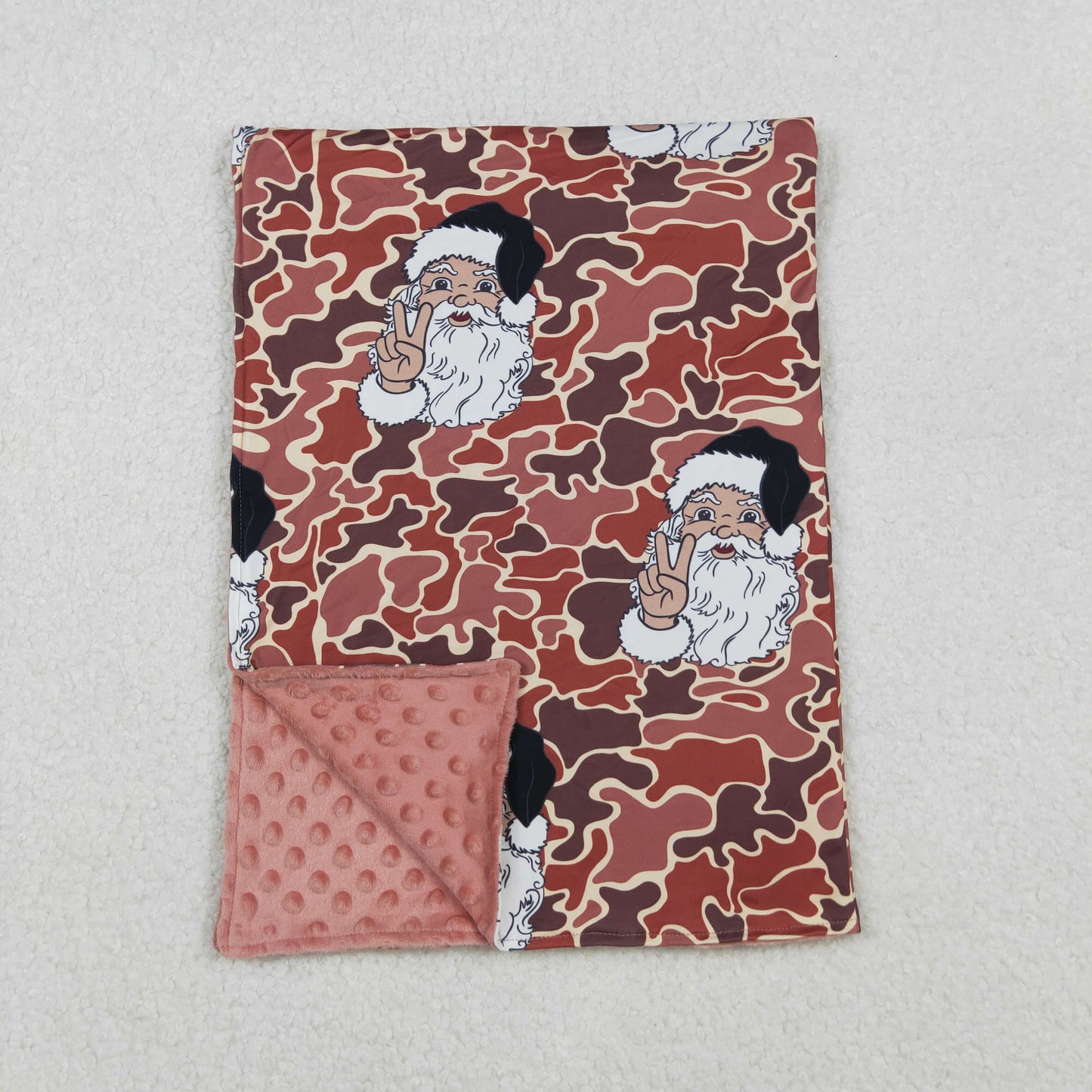 Christmas camo Santa kids Blanket BL0162
